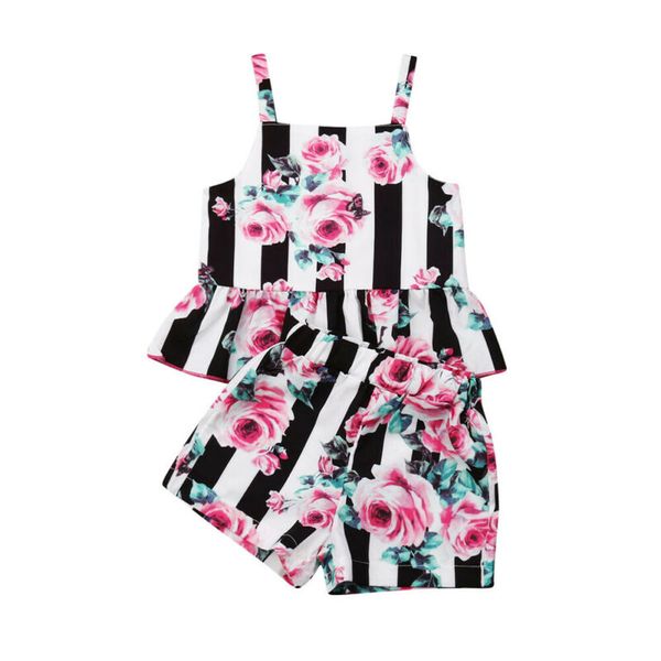 2019 kids toddler baby girl summer outfits sleeveless stripe clothes v neck floral crop camis shorts pants 2pcs set, White
2019 kids toddler baby girl summer outfits sleeveless stripe clothes v neck floral crop camis shorts pants 2pcs set, White