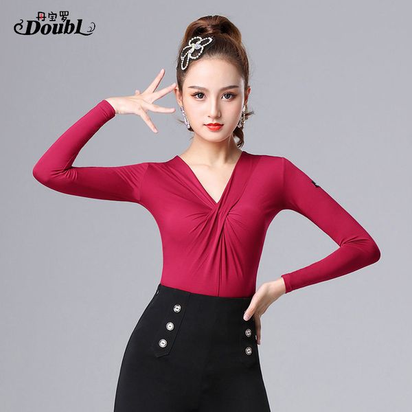 new latin dance clothes women latin salsa rumba chacha dance long sleeve performance practice costume, Black;red
new latin dance clothes women latin salsa rumba chacha dance long sleeve performance practice costume, Black;red