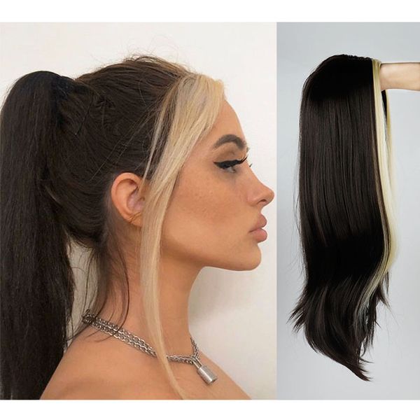 black long straight wig for women both sides gold hair middle part heat resistant wavy cosplay wig for girl
black long straight wig for women both sides gold hair middle part heat resistant wavy cosplay wig for girl