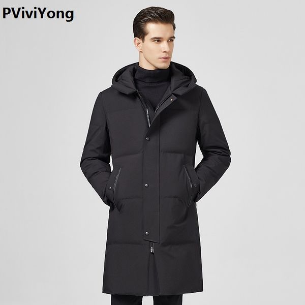 pviviyong 2019 korea new slim long men's down jacket hat white duck down jacket young fashion coat upset parkas 812, Black
pviviyong 2019 korea new slim long men's down jacket hat white duck down jacket young fashion coat upset parkas 812, Black