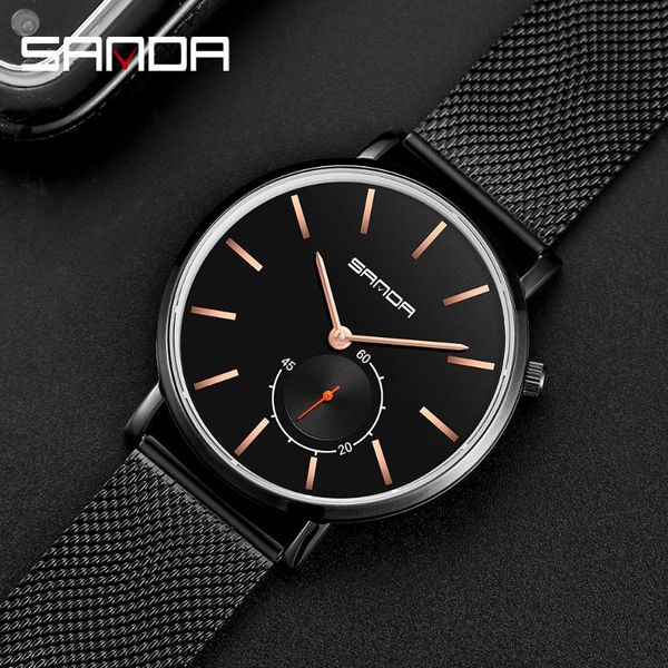 sanda new sport fashion wristwatch men watch mesh quartz men's watches relogio masculino, Slivery;brown
sanda new sport fashion wristwatch men watch mesh quartz men's watches relogio masculino, Slivery;brown