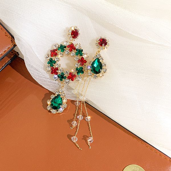 ustar new red green crystal long tassel drop earrings for women asymmetric dangle earrings new fashion jewelry christmas gifts, Silver
ustar new red green crystal long tassel drop earrings for women asymmetric dangle earrings new fashion jewelry christmas gifts, Silver