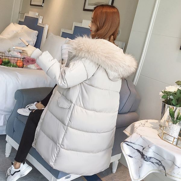 2018 new autumn winter cotton jacket female thick hooded fur collar coat long student bread coat women clothes plus size outwear, Black
2018 new autumn winter cotton jacket female thick hooded fur collar coat long student bread coat women clothes plus size outwear, Black