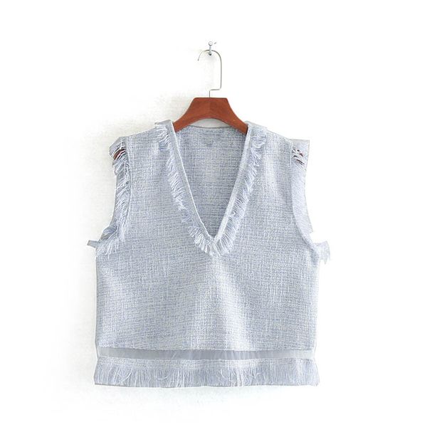 women fashion autumn outwear vest v neck sleeveless tassels patchwork woolen fabrics women sweet short waistcoat, Black;white
women fashion autumn outwear vest v neck sleeveless tassels patchwork woolen fabrics women sweet short waistcoat, Black;white