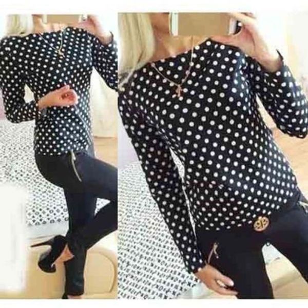 Women Bodycon Long Sleeve Polka Dot T shirt Fashion Brand Designer Spring Autumn Casual Top Blouse Chiffon Shirt Tee, White
Women Bodycon Long Sleeve Polka Dot T shirt Fashion Brand Designer Spring Autumn Casual Top Blouse Chiffon Shirt Tee, White
