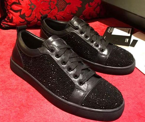 red bottom low cut spikes flats designer shoes for men women leather suedue red bottoms sneakers designer shoes 35-46 with box lts, Black
red bottom low cut spikes flats designer shoes for men women leather suedue red bottoms sneakers designer shoes 35-46 with box lts, Black