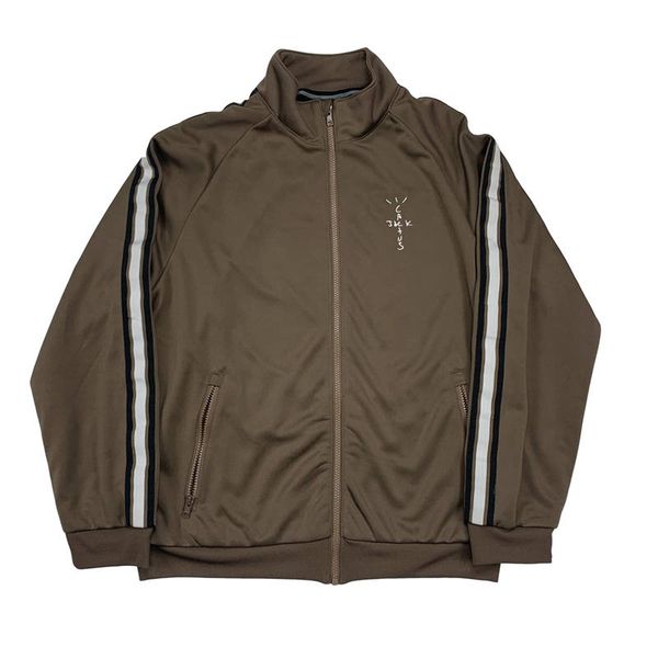 mens designer jackets travis scott embroidery sports sweater coat basketball jacket fashion brand high street casual outwear, Black;brown
mens designer jackets travis scott embroidery sports sweater coat basketball jacket fashion brand high street casual outwear, Black;brown
