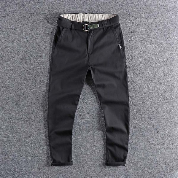 men's pants japanese style simple 9-point for slim and comfortable trend young leisure students harun with belt 0302, Black
men's pants japanese style simple 9-point for slim and comfortable trend young leisure students harun with belt 0302, Black
