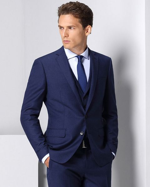 custom made navy suits lapel single-breasted men's business office suit and groom wedding dress prom suits (coat + pants + vest, Black;gray
custom made navy suits lapel single-breasted men's business office suit and groom wedding dress prom suits (coat + pants + vest, Black;gray
