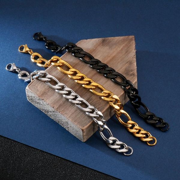 12mm width silver gold black figaro bracelets for men chain bracelet pulseira wristband fashion jewelry accessories bijoux
12mm width silver gold black figaro bracelets for men chain bracelet pulseira wristband fashion jewelry accessories bijoux