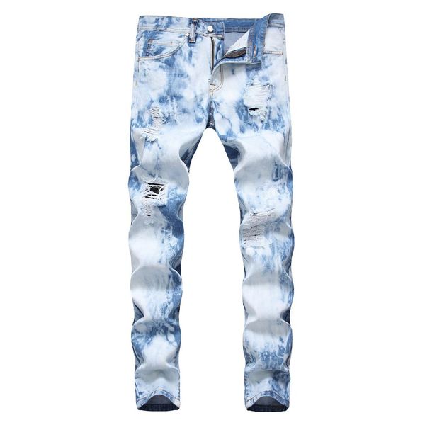 men's high street street jeans fashion tide male straight cat hole new craft men's jeans, Blue
men's high street street jeans fashion tide male straight cat hole new craft men's jeans, Blue