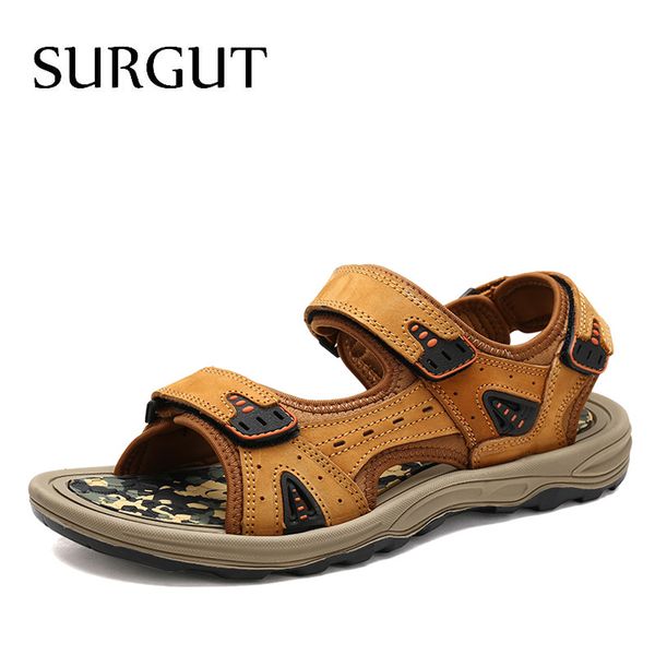 surgut sandal men summer genuine leather sandals men outdoor beach shoes classics walking shoes plus size 39~46, Black
surgut sandal men summer genuine leather sandals men outdoor beach shoes classics walking shoes plus size 39~46, Black