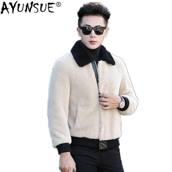 ayunsue real fur coat autumn winter jacket men real sheep shearling fur coats mens wool jackets outwear l18-6002 my1472, Black
ayunsue real fur coat autumn winter jacket men real sheep shearling fur coats mens wool jackets outwear l18-6002 my1472, Black