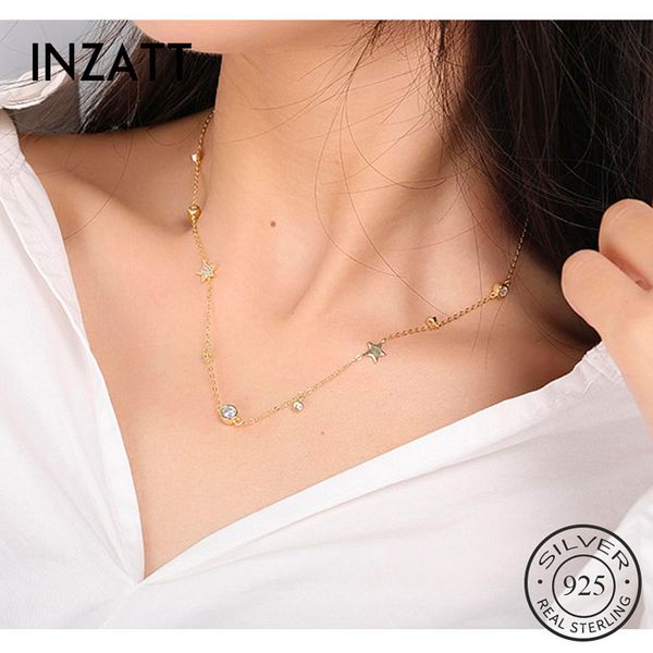 inzatt real 925 sterling silver choker циркон star подвесной ожерелье очаровательной женщины anniversary fine jewelry симпатичные аксессуары, Golden
inzatt real 925 sterling silver choker циркон star подвесной ожерелье очаровательной женщины anniversary fine jewelry симпатичные аксессуары, Golden