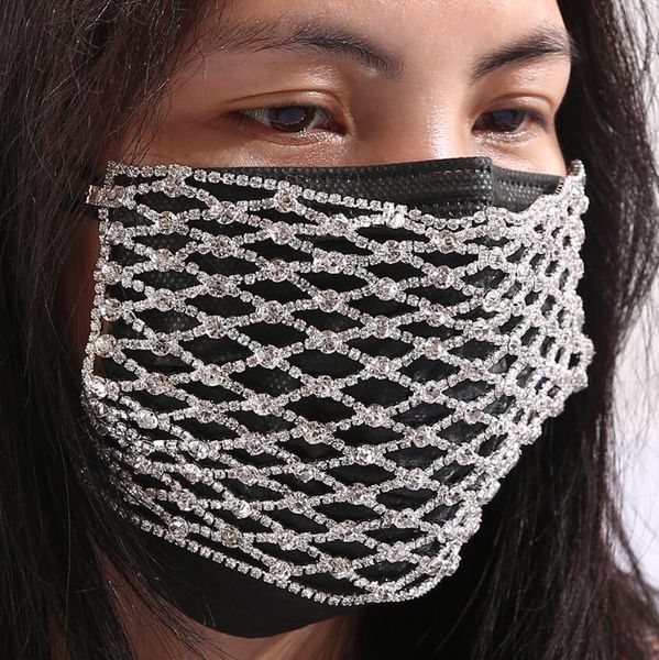 the new mesh elastic mask rhinestone jewlery for women statement resizable bling bling face mask decoration charm jewellery
the new mesh elastic mask rhinestone jewlery for women statement resizable bling bling face mask decoration charm jewellery