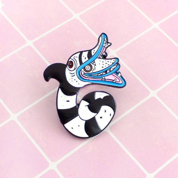 double-headed snake stripes scary special enamel cartoon brooch creative lapels denim badges gifts homemade animals pins, Gray
double-headed snake stripes scary special enamel cartoon brooch creative lapels denim badges gifts homemade animals pins, Gray