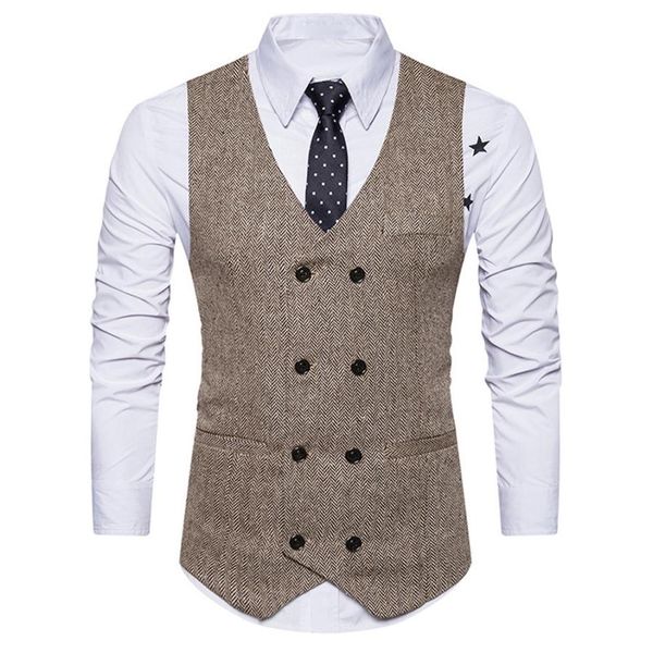 2018 latest designs tweed waistcoat brown dark grey gilet double breasted colete wedding vest men formal slim fit custom style, Black;white
2018 latest designs tweed waistcoat brown dark grey gilet double breasted colete wedding vest men formal slim fit custom style, Black;white