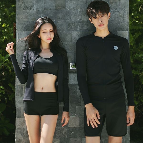 2019 black couple long sleeve swim diving suit boxer pants sunscreen slim diving suit swimsuit, White;black
2019 black couple long sleeve swim diving suit boxer pants sunscreen slim diving suit swimsuit, White;black