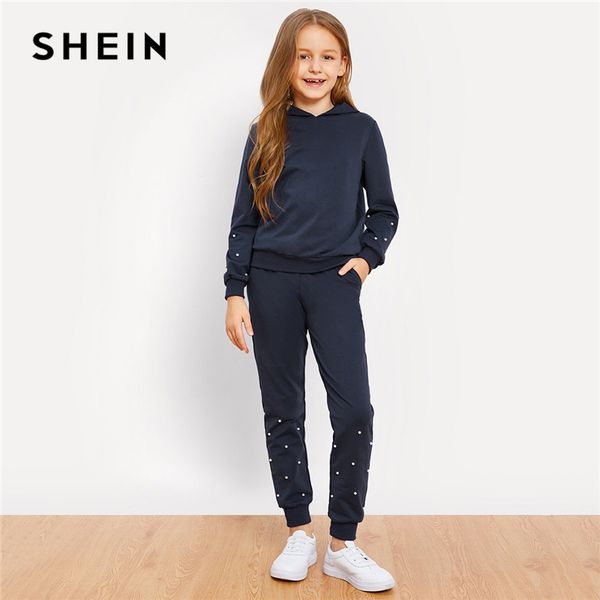 shein kiddie girls navy pearl beading hoodie casual and pants two piece set 2019 spring long sleeve children clothes set, White
shein kiddie girls navy pearl beading hoodie casual and pants two piece set 2019 spring long sleeve children clothes set, White