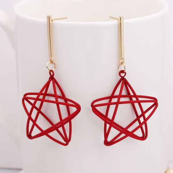 personality geometric hollow solid triangle star heart drop earrings for women statement metal red color long earring jewelry, Silver
personality geometric hollow solid triangle star heart drop earrings for women statement metal red color long earring jewelry, Silver