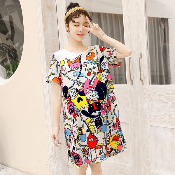 8896# maternity clothes summer short sleeve easy matching loose stylish dress for pregnant women pregnancy clothes, White
8896# maternity clothes summer short sleeve easy matching loose stylish dress for pregnant women pregnancy clothes, White