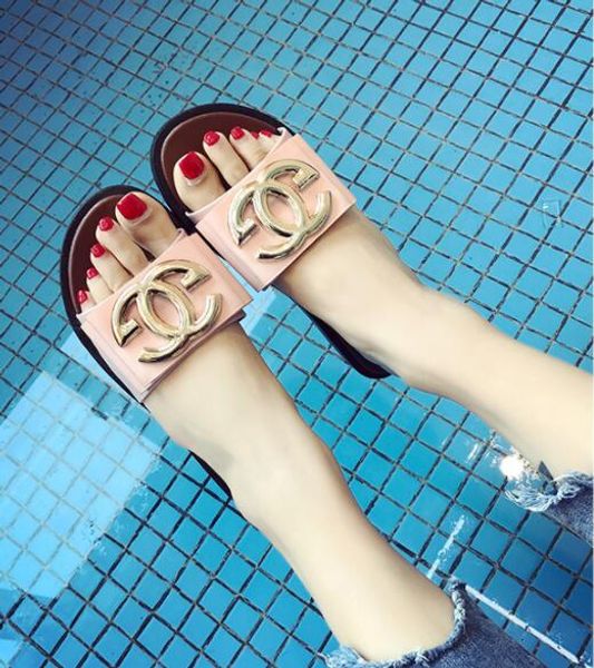 fashion Summer Designer slippers female metal buckle slippers flat with wear-resistant non-slip slippers
fashion Summer Designer slippers female metal buckle slippers flat with wear-resistant non-slip slippers