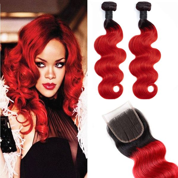 peruivan virgin hair 3pieces body wave 1b/red ombre human hair 1b red 2 bundles with 4x4 lace closure middle three part, Black;brown
peruivan virgin hair 3pieces body wave 1b/red ombre human hair 1b red 2 bundles with 4x4 lace closure middle three part, Black;brown