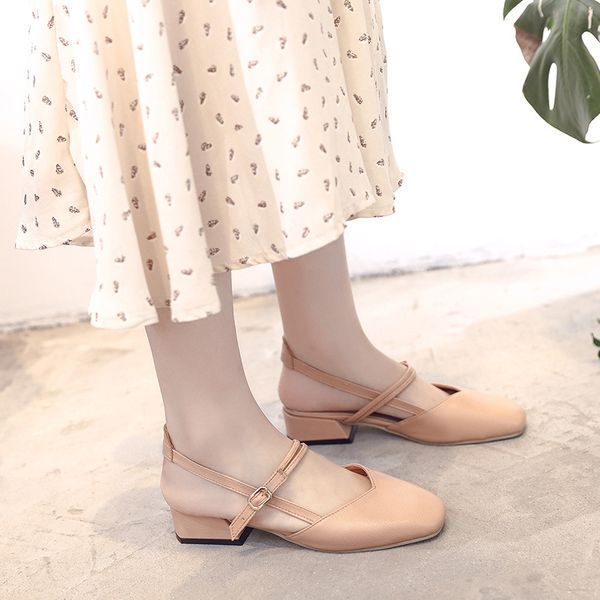 new style spring and summer chunky-heel closed-toe grandma shoes semi-high heeled korean-style mary jane students square head wo, Black
new style spring and summer chunky-heel closed-toe grandma shoes semi-high heeled korean-style mary jane students square head wo, Black