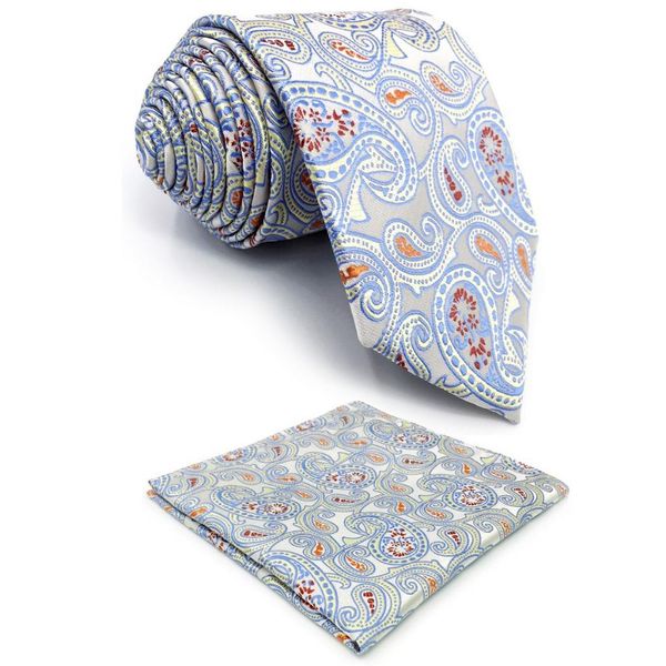 light gray paisley silk mens necktie designer wedding fashion novelty x-long pocket square set, Blue;purple
light gray paisley silk mens necktie designer wedding fashion novelty x-long pocket square set, Blue;purple