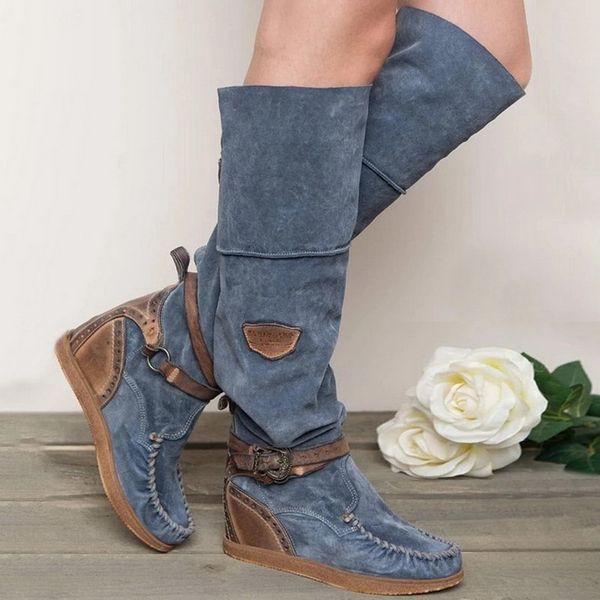 women long boots women over the knee boots woman slim thigh high retro buckle low heel flats shoes, Black
women long boots women over the knee boots woman slim thigh high retro buckle low heel flats shoes, Black