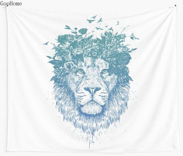 floral lion wall tapestry cover beach towel throw blanket picnic yoga mat home decoration
floral lion wall tapestry cover beach towel throw blanket picnic yoga mat home decoration