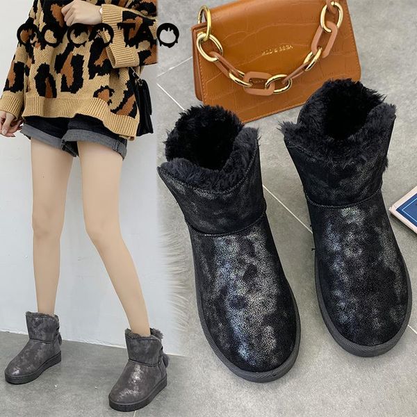 snow boots female 2019 new fashion short tube student korean version of the wild one pedal cotton shoes women winter plus velvet, Black
snow boots female 2019 new fashion short tube student korean version of the wild one pedal cotton shoes women winter plus velvet, Black