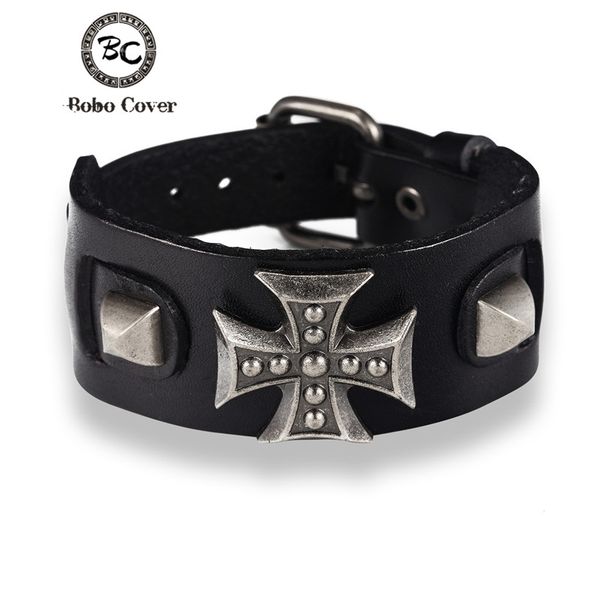 bobo cover wholesale cross punk style vintage bracelet for men genuine leather wrap charm bracelet men women bangles gifts, Red;blue
bobo cover wholesale cross punk style vintage bracelet for men genuine leather wrap charm bracelet men women bangles gifts, Red;blue