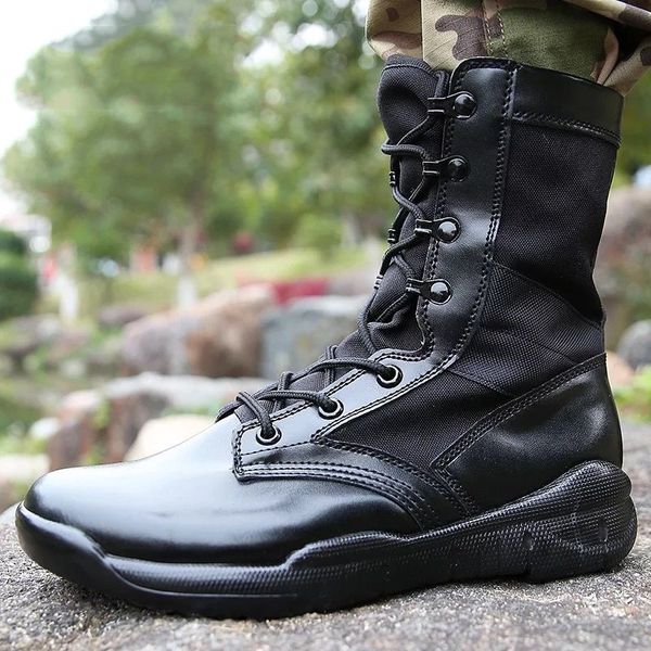 men's waterproof tactical boots breathable ultralight combat boots male outdoor travel hiking shoes leather ankle 
men's waterproof tactical boots breathable ultralight combat boots male outdoor travel hiking shoes leather ankle