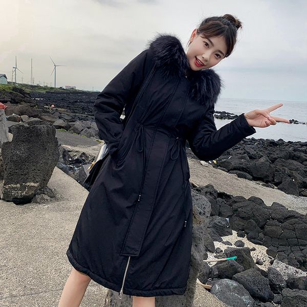 nice new vogue lace-up slim women winter jacket cotton plus velvet warm thicken lady coat long coats parka womens jackets, Black
nice new vogue lace-up slim women winter jacket cotton plus velvet warm thicken lady coat long coats parka womens jackets, Black