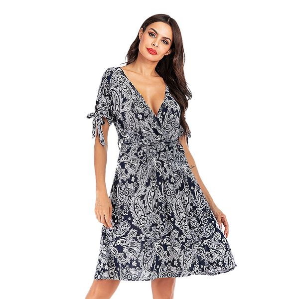 vintage slim v neck floral print midi long bandage dress women high waist dress, Black;gray
vintage slim v neck floral print midi long bandage dress women high waist dress, Black;gray