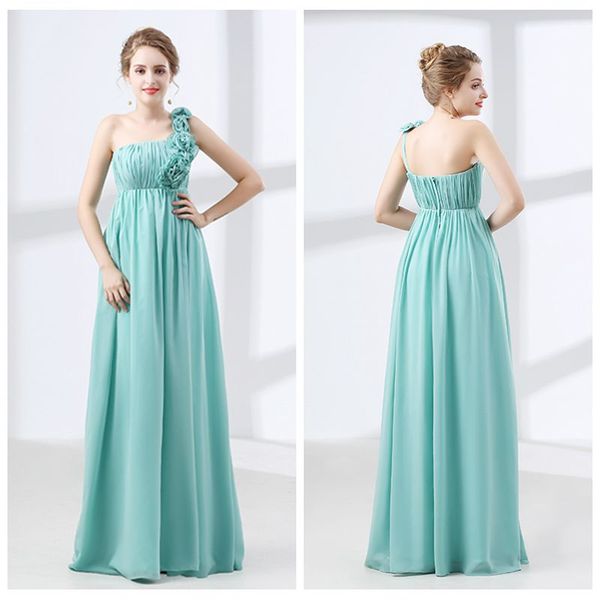 elegant long chiffon turquoise bridesmaid dresses with flowers one shoulder prom dresses pleated skirt maid of honor rehearsal dinner dress, White;pink
elegant long chiffon turquoise bridesmaid dresses with flowers one shoulder prom dresses pleated skirt maid of honor rehearsal dinner dress, White;pink