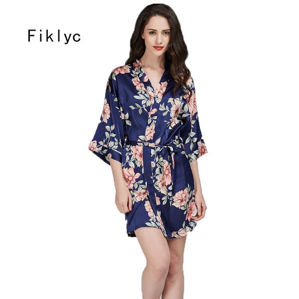fiklyc brand floral print women's kimono bathrobes fashion 2019 new design half-sleeve beautiful satin robes nightwear hot, Black;red
fiklyc brand floral print women's kimono bathrobes fashion 2019 new design half-sleeve beautiful satin robes nightwear hot, Black;red