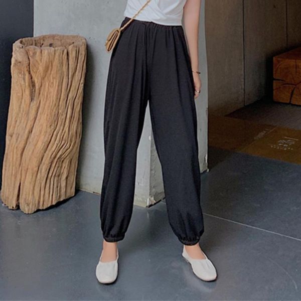 women outfit elastic cool nine pants autumn spring casual polyester high waist street lantern fashion solid loose, Black;white
women outfit elastic cool nine pants autumn spring casual polyester high waist street lantern fashion solid loose, Black;white