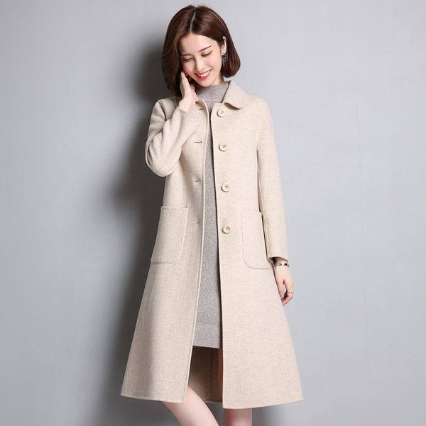 long wool coat women 2020 spring autumn double-faced wool jacket long korean fashion coats and jackets women qbl-18005 kj4149, Black
long wool coat women 2020 spring autumn double-faced wool jacket long korean fashion coats and jackets women qbl-18005 kj4149, Black