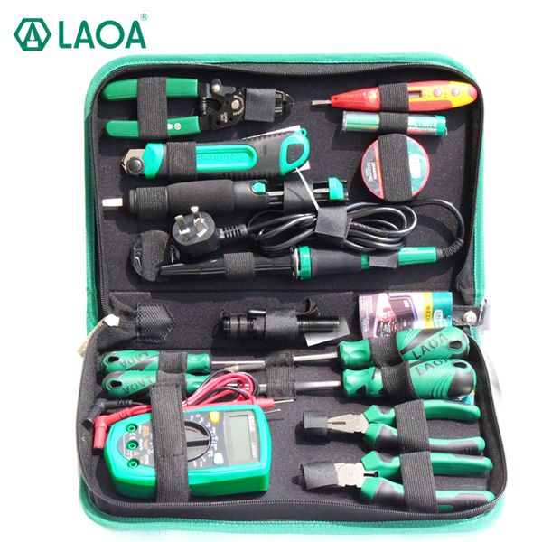 laoa 16pcs electric soldering iron multimeter telecommunications repair tool set screwdriver utility knife pliers handle tools
laoa 16pcs electric soldering iron multimeter telecommunications repair tool set screwdriver utility knife pliers handle tools