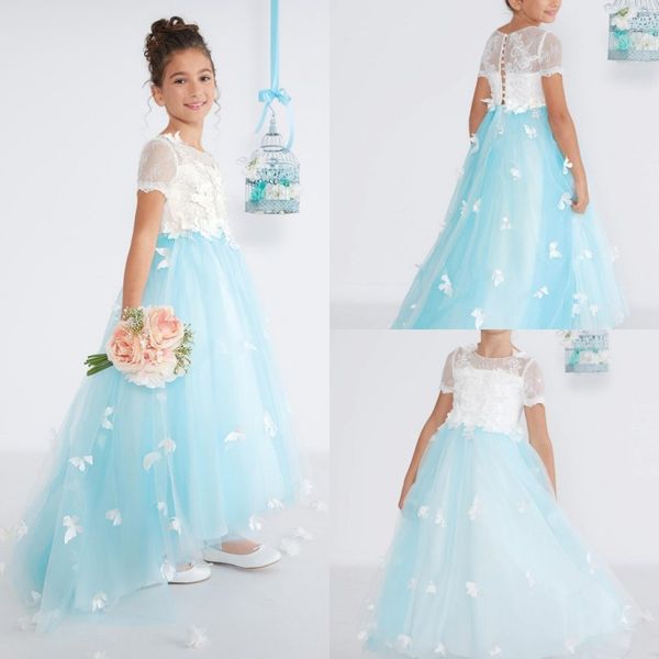 sky blue flowers girls dresses jewel lace short sleeve butterfly applique high low kids toddlers pageant gowns princess wedding party dress, White;blue
sky blue flowers girls dresses jewel lace short sleeve butterfly applique high low kids toddlers pageant gowns princess wedding party dress, White;blue
