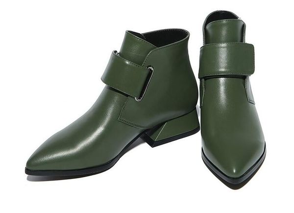 women thick heel boots pointed toe soft women's casual retro boots autumn and winter single green high heels boots, Black
women thick heel boots pointed toe soft women's casual retro boots autumn and winter single green high heels boots, Black