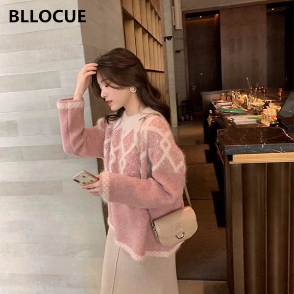 fashion designer pullover sweater 2019 autumn winter women elegant diamond pattern loose knit jumper, White;black
fashion designer pullover sweater 2019 autumn winter women elegant diamond pattern loose knit jumper, White;black