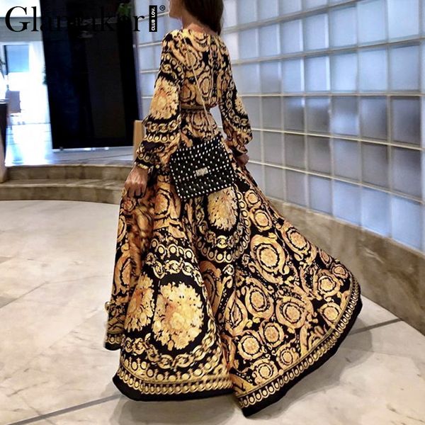 vintage long sleeve christmas dress woman winter v neck print maxi dress autumn loose split party club boho robe, White;black
vintage long sleeve christmas dress woman winter v neck print maxi dress autumn loose split party club boho robe, White;black