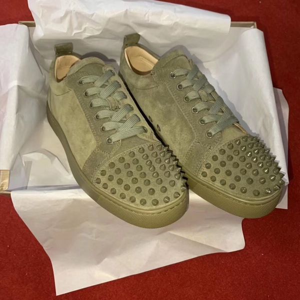 army green sneakers black low-junior spikes flats shoes red bottom for young boy shoes suede studded leather sneakers designer shoes
army green sneakers black low-junior spikes flats shoes red bottom for young boy shoes suede studded leather sneakers designer shoes