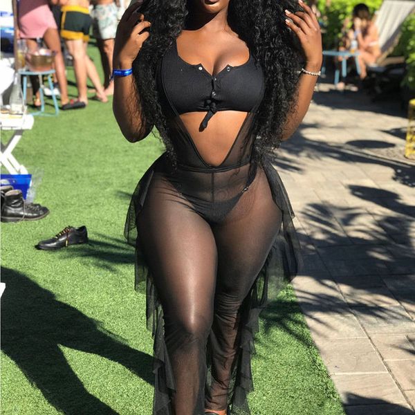 cover-ups women's summer bikini cover up sheer transparent see through jumpsuit beach long romper playsuit tunic /by
cover-ups women's summer bikini cover up sheer transparent see through jumpsuit beach long romper playsuit tunic /by