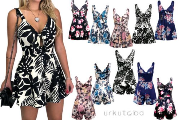 new fashion women floral print chiffon lace up floral jumpsuit bandage evening party casual beachwear, Black;white
new fashion women floral print chiffon lace up floral jumpsuit bandage evening party casual beachwear, Black;white