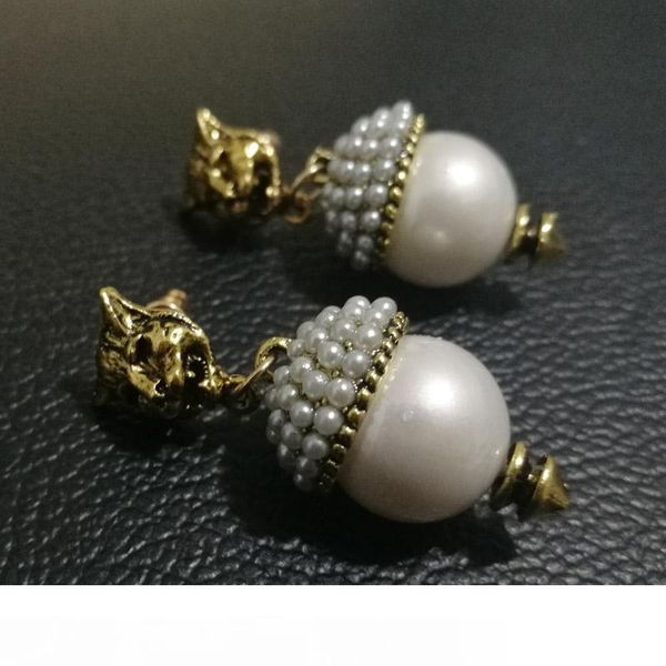 new brand vintage pearl leopard stud earrings for women fashion jewelry metal earring pendant antique gold brincos female bijoux, Golden;silver
new brand vintage pearl leopard stud earrings for women fashion jewelry metal earring pendant antique gold brincos female bijoux, Golden;silver