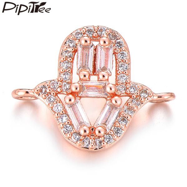 pipitree trendy hand charm micro pave white zircon charms for jewelry making women bracelets handmade diy connector accessories, Bronze;silver
pipitree trendy hand charm micro pave white zircon charms for jewelry making women bracelets handmade diy connector accessories, Bronze;silver